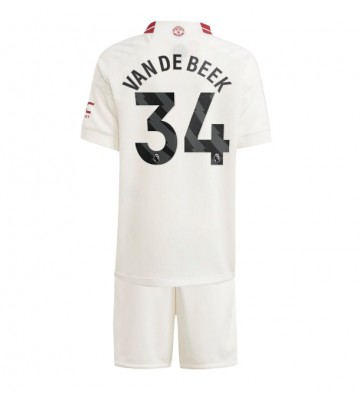Manchester United Donny van de Beek #34 Koszulka Trzecich Dziecięca 2023-24 Krótki Rękaw (+ Krótkie spodenki)